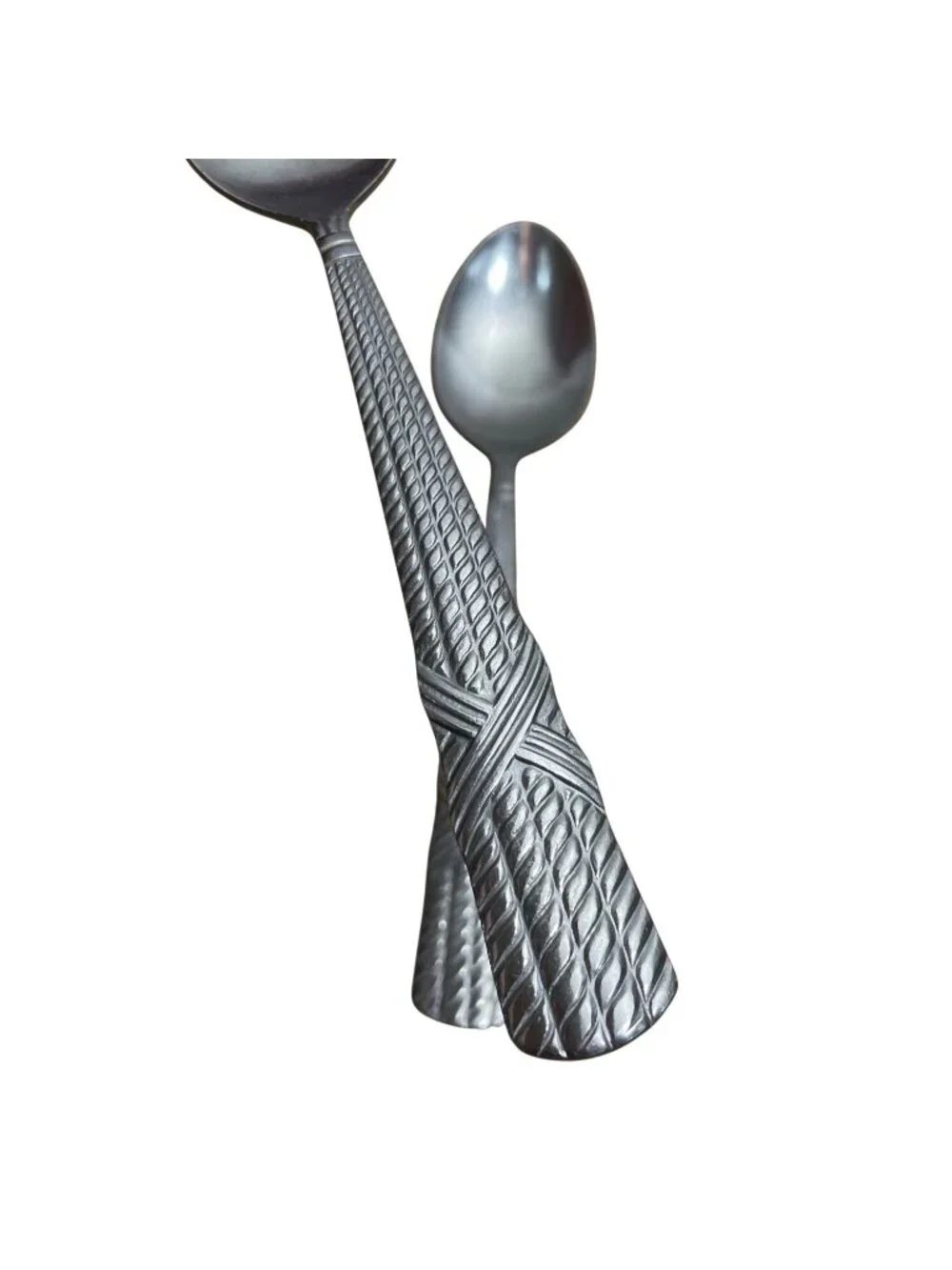 Farberware FRW56 Pattern 2 Teaspoons Dinner Spoons Stainless Flatware Rope w X